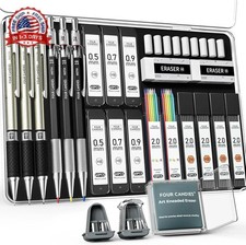 Four Candies 25PCS Mechanical Pencil Set with Case, Art Supplies with Metal Penc picture
