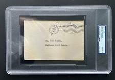First Lady Grace Coolidge Signed Free Frank Envelope PSA 8 Autograph (NM-MT) picture