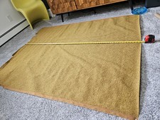 Exquisite Mid-Century Gold Pattern Upholstery Material Large Piece Remnant 57x71 picture