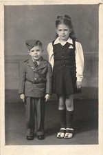 G98/ Interesting RPPC Postcard c1910 Boy Dressed Army Uniform Patriotic 24 picture