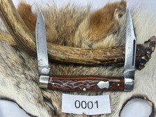 Vintage 1940-68 John Primble Belknap 4987 Star Red Bone 2 Blade Pocket Knife 4