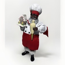 African American Santa Claus Pastry Chef 11.5