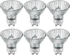 SerBion GU10 120V 50W Halogen Light Bulbs for Track and MR16, Clear Glass picture