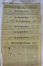 1939 Sunday New York Times 9 Sections World’s Fair Preview Maps Pope Pius XII picture