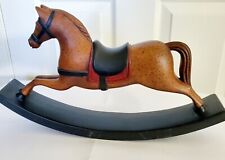 Vintage VESTWOOD Composition FOLKLORE COLLECTION Red Wooden ROCKING HORSE, 1982 picture