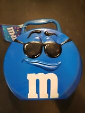 Blue M&M Character Lunch Box Tin Metal 2002 picture