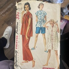 VTG simplicity pattern #4971 Misses Size 16 Bust 34 Designer Fashion 1954 picture