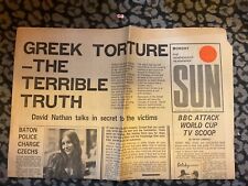 1969 Historical Newspaper  , Sun Independent Newspaper , Rare , Pacifism Etc picture