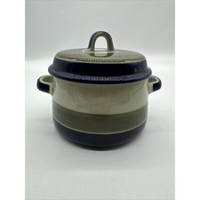 Vtg 70’s Rorstrand Elisabeth Casserole With Lid Brown Blue Green picture