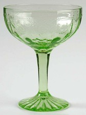 Anchor Hocking Cameo Green Champagne Sherbet Glass 5712 picture