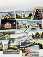 Vintage Linen Era Postcard Lot Washington DC Landmarks & Camp Davis Military NC picture