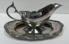 FB Rogers GRAVY BOAT WITH ATTACHED UNDERPLATE picture