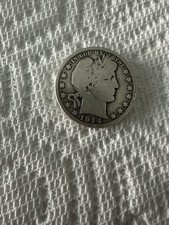 Triple Split Coin magic . Real Silver Barber 3 Split Coin Trick , picture