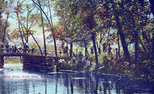 City Park Iowa City IA Postcard Bridge Footbridge Posted 1910 Sterling, Illinois picture