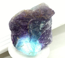Natural beautiful Rainbow Fluorite Crystal Rough stone specimens cure 400 Ct picture
