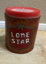 Vintage 70's Rare LONE STAR Leather Koozie Mug Iconic Texas picture
