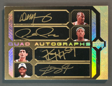 PIERCE / MANNING / HINRICH / J.WRIGHT 2007 UD BLACK QUAD AUTOS GOLD 3/5 picture