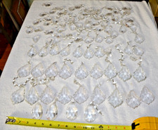 Large Lot Of Antique/Vintage Authentic Leaded Glass Crystal Chandelier prisms picture