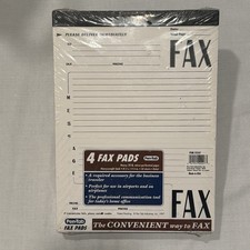 Vintage 1997 Pen Tab Fax Pads NOS 8.5 X 11.75 PROP Made In USA Paper picture