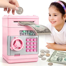 Alcancia Electronica para Ninas Cajero Automatico Caja Fuerte Regalo Juguetes picture