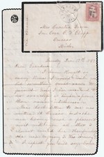 LONG Letter 1867 Brooklyn California - Describes San Francisco Bay CA Oakland picture