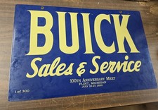 BUICK SALES & SERVICE 100TH ANNIVERSARY  FLINT, MICHIGAN 2003 ,ONE OF 300 METAL picture