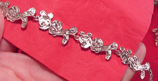 Vintage Sterling Silver Mickey Mouse Link Bracelet 7 5/8 INCH  14.5GR picture