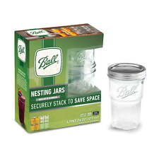 Ball Nesting Mason Jar Set with Lids & Bands, Wide Mouth, Pint, 4-Pack picture