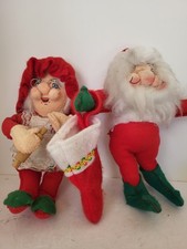 Vintage 1980s Santa's Best Santakins Santa & Mrs. Claus picture