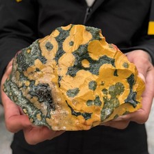 933g Natural Raw Ocean Jasper With Druzy Rough Quartz Crystal Mineral Specimen picture