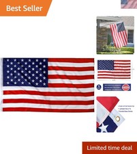 2.5' x 4' American Flag with Grommets - Perfect for Patriotic Holidays picture