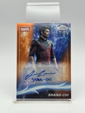 2025 Topps Chrome Marvel Auto Simu Liu as Shang-Chi Orange Refractor 1/25 1/1   picture