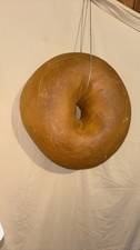 Vintage Gigantic Bagel Foam Prop Decor. 16 inches in diameter. 5” high picture