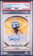 2025 Topps Pixar Gold Pixar Perfection Dave Foley AUTO /100 PSA 9 DISNEY picture