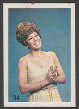 1980 South American Pop Star Sticker #94 Welsh Goldfinger Singer Shirley Bassey picture