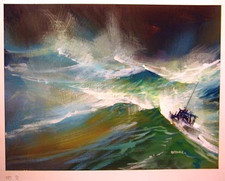 Five Against the Sea John Berkey vtg prelim art book cover illustration NAL '89 picture