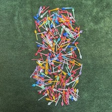 240 MINI TWIST PIN LIGHTS BULBS Ceramic Christmas Tree PEGS VINTAGE picture