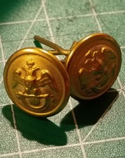 Vintage Scottish Rite 32nd Degree Prong-back Button Pair - Freemasonry - NOS picture