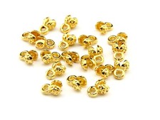 Small Gold plated Node shut-off Tibet silver 20 pcs for make Tesbih 921020 picture