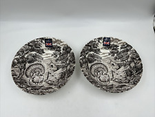 Queens by Churchhill 9in Earthware Turkey Serving Bowl Set of 2 AA01B14003 picture