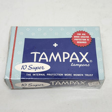Vintage 1950s TAMPAX Tampons Box Sealed NOS 10 Super picture