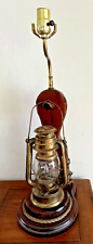 Vintage Nightwatch Lamp Co Table Lamp Wood Nautical Metal Lantern Night Light picture