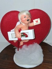 ANNALEE❤️ SPECIAL DELIVERY CUPID 7x6 Box Roses/Card Felt Background '11 NWT picture