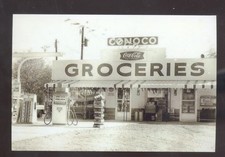 REAL PHOTO FORT WAYNE INDIANA CONOCO GAS STATION GROCERY STORE POSTCARD COPY picture