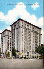 Vintage Hotel Hamilton 14th and K Sts Washington DC Linen Postcard picture