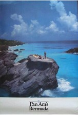 Fantastic Pan Am Bermuda poster from the 1987 series, unused - 28