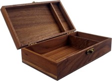 Walnut Handmade Walnut Partition Wooden Box for Keepsakes, Walnut-Htmdfh New picture