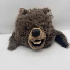 Vintage Disney California Adventure Grizzly River Run Bear Hat Plush Faux Fur picture