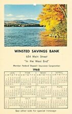 Vintage Calendar  WINSTED SAVINGS BANK 1968  CONNECTICUT picture