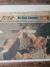 Detroit Free Press Newspaper Sept 1984 Section E-F Tigers AL East Champs picture